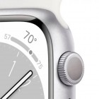 Apple Watch Series 8 GPS 45mm Silver Aluminum Case Sport Band