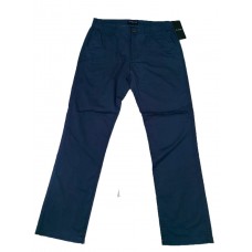 Slim-Fit Gabardine Pants - Navy Blue