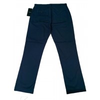 Slim-Fit Gabardine Pants - Navy Blue